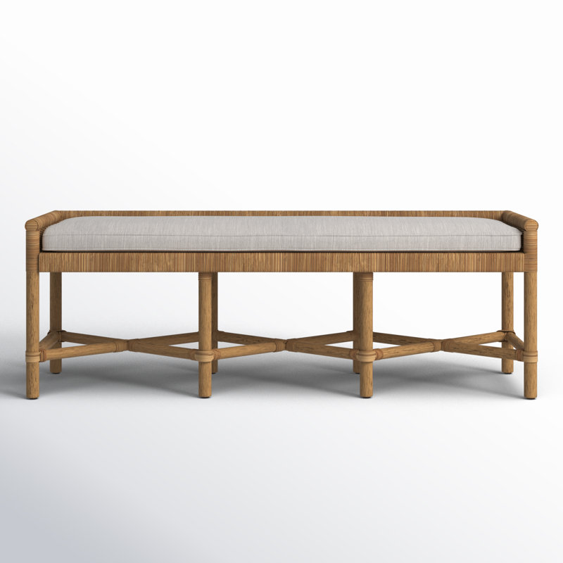Adalard Wicker and Rattan Bench