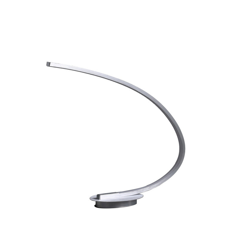 16-Inch Eli Brushed Nickel LED Arc Tube Table Lamp