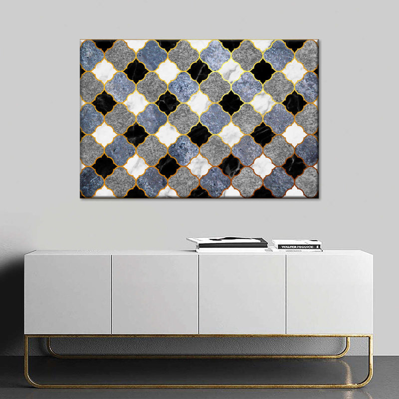 Carreaux de marbre déco sur toile, H 20 po x l 30 po x P 1,25 po