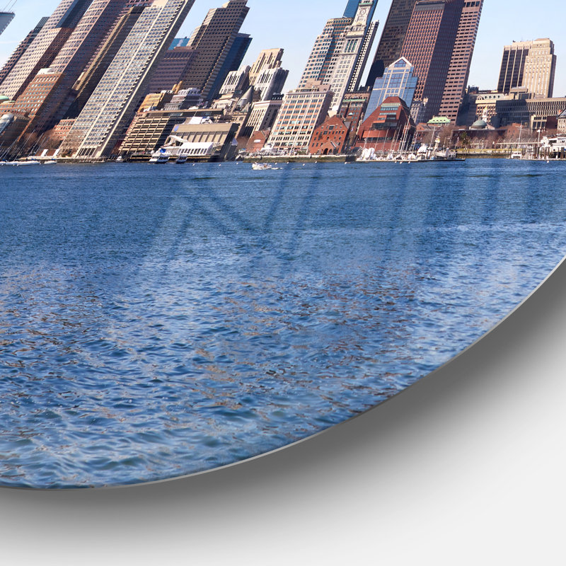 « boston horizon panorama », photographie Cityscape, H 11 po x l 11 po x P 1 po, Métal