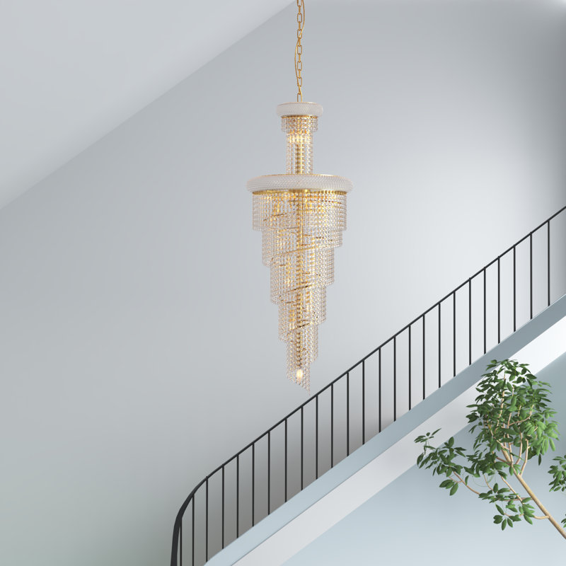 Sterns 38-Light Glam Flush Mount, Gold, Royal Cut