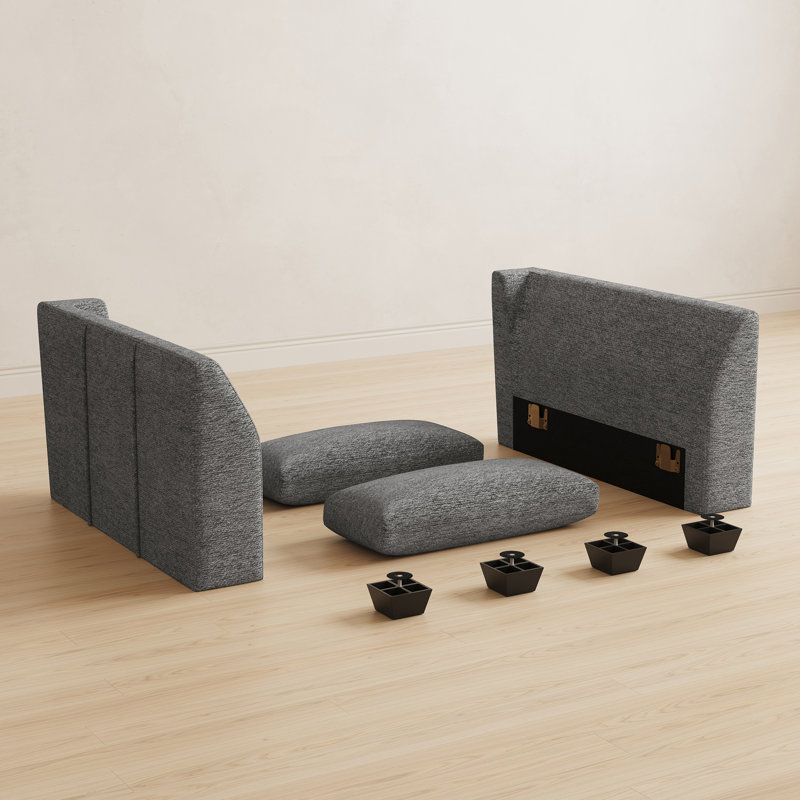 Module d'accoudoirs de canapé en chenille imperméable