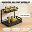 Rangement à 2 niveaux pour armoire sous évier de l 10,7 po x P 14,2 po x L 10,7 po x P 14,2 po, l 12,5 po x P 15,5 po x H 13 po