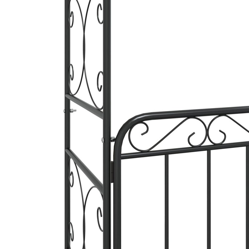 Tonnelle en acier noir de l 42,5 po x P 17,7 po Jaequez