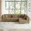 4 Seater Corduroy Corner Sofa 