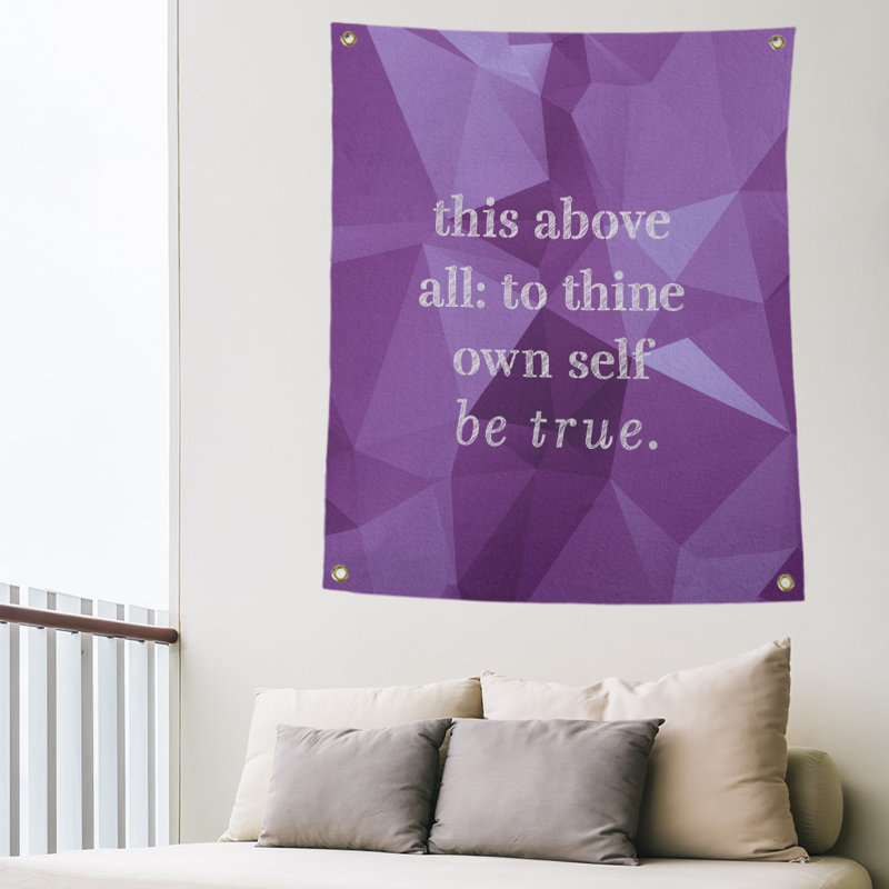 Tapisserie en polyester en faux gemme, H 80 po x l 59 po, Améthyste