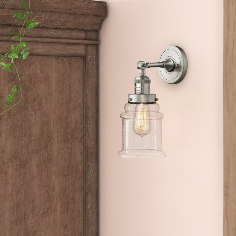 Galaviz Armed Sconce, Polished Nickel, Seedy