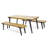 1 DINING TABLE+2 DINING BENCHES