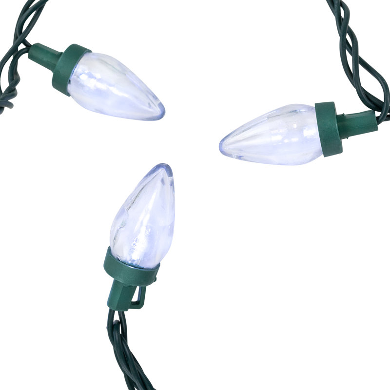 LED C7 Christmas 25 Light String Lighting, Pure white