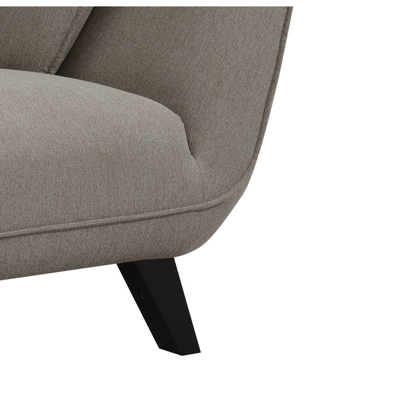 Keiya Transitional 65"L Linen Fabric Upholstered Loveseat in Brown