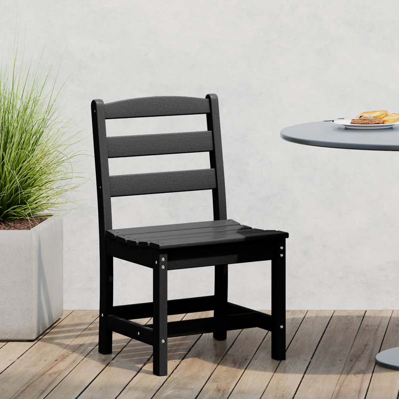 Chaise d'appoint de patio, Noir