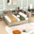 Three Drawers Daybed with Storage Shelves and Slats-1332233122