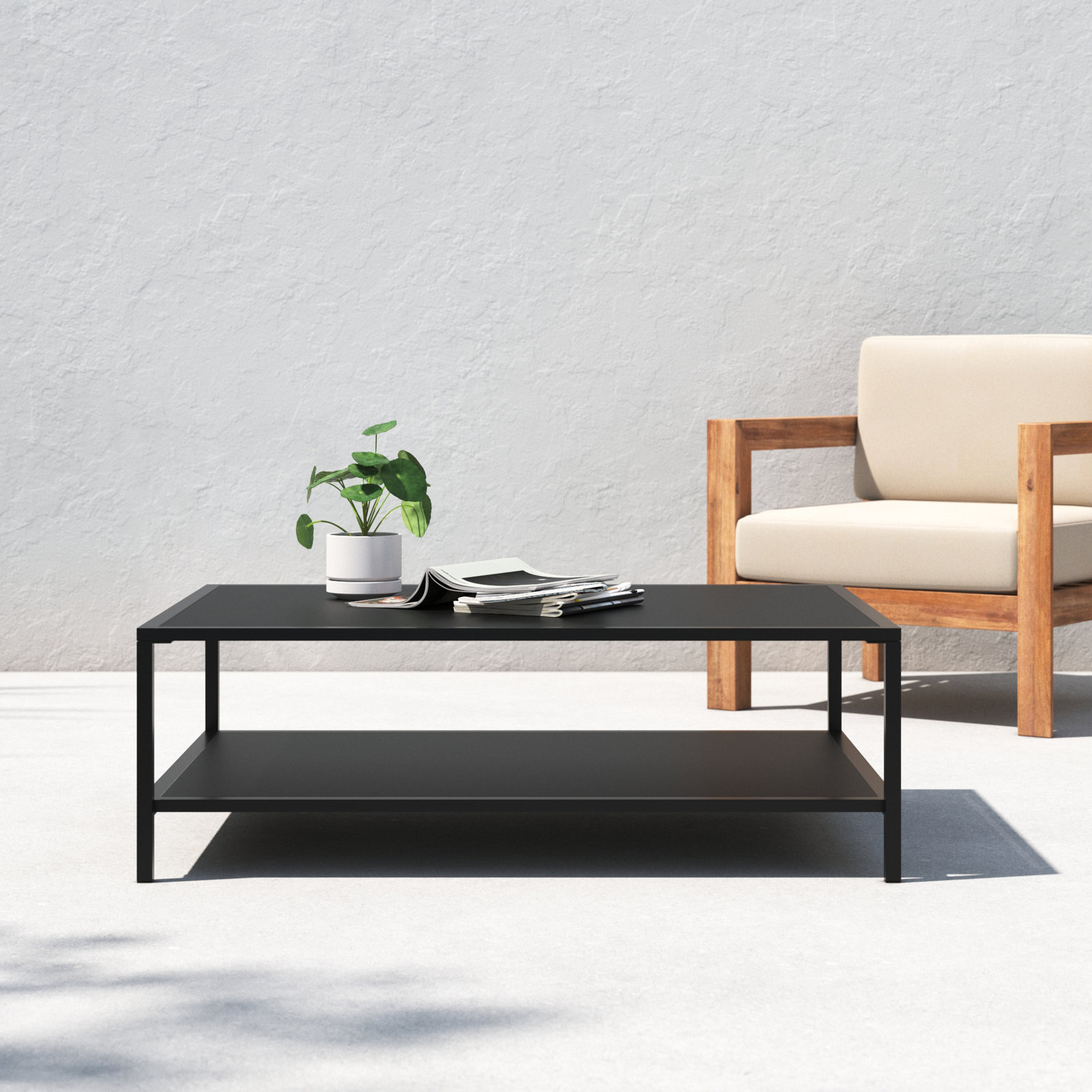 45'' Metal Outdoor Coffee Table