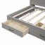 Lit de jour en bois avec 3 tiroirs de rangement, tablette souple supérieure, tablette et ensemble de prises et ports USB-1738978591-1738978588