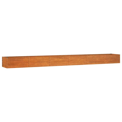Garden Raised Bed Rusty Brown Corten Steel 63 X 31.5 X 17.7 In