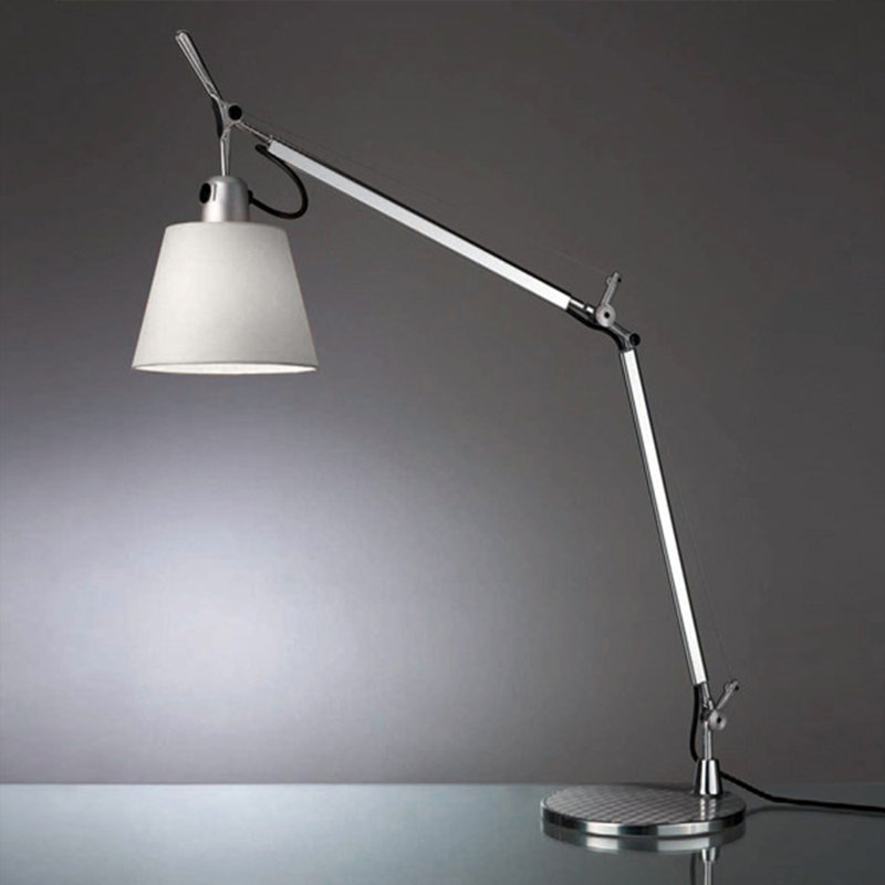 Tolomeo with Shade Table Lamp, Pale Gray Polycarbonate Fiber