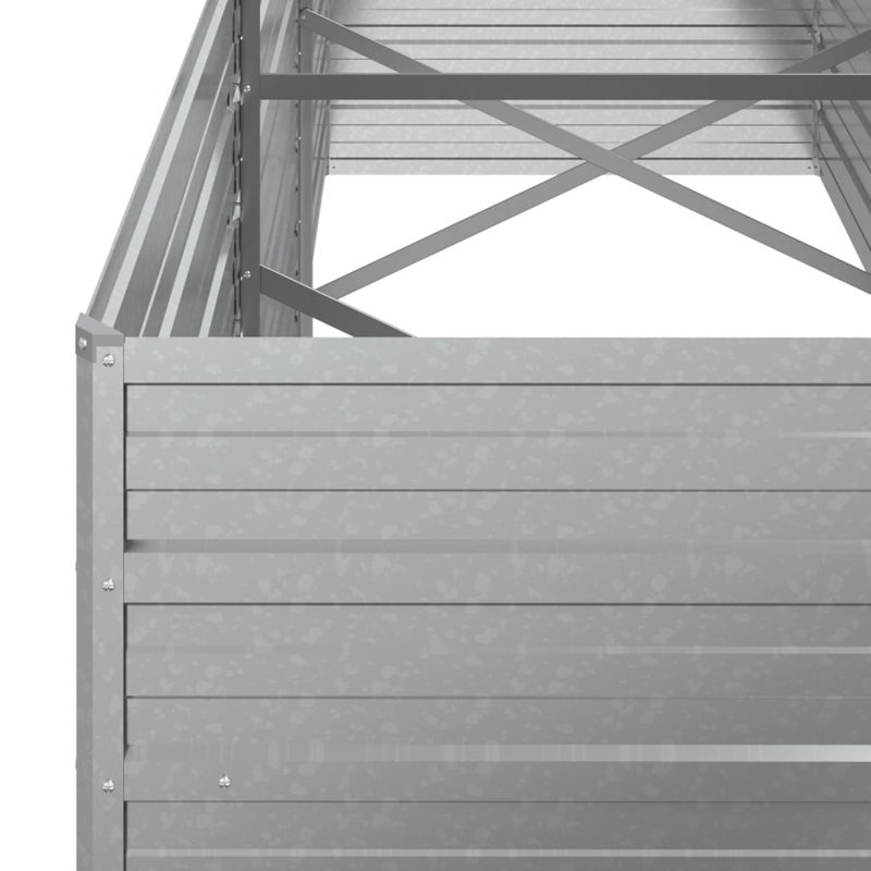 Alezander Metal Raised Flower Bed, 77cm H x 240cm W x 80cm D