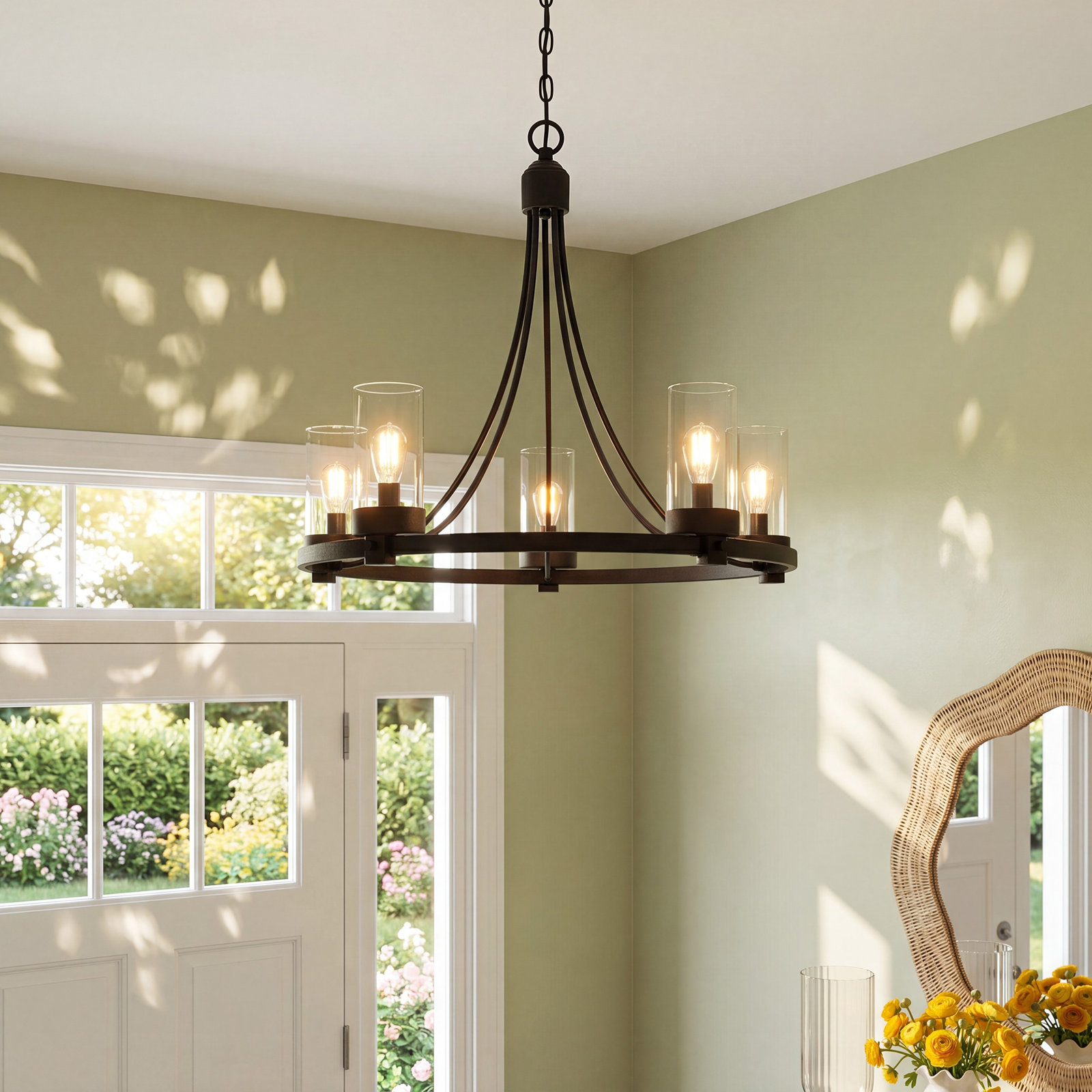 Laurie 5-Light Chandelier, Matte Black