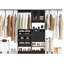 80"-120" Closet System With Door And Wooden Drawers(Adjustable Width)-235816157