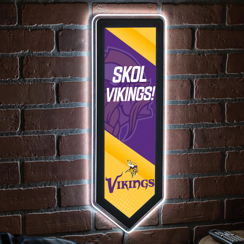 Plaque murale lumineuse NFL, Vikings du Minnesota
