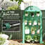 Four Shelf Mini 105*45*160 cm Steel 1 Piece Mini Greenhouse Green with UV-resistant PE Cover