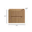 Armoire de salle de bain murale 24 po noyer flottant moderne noyer (armoire seulement)