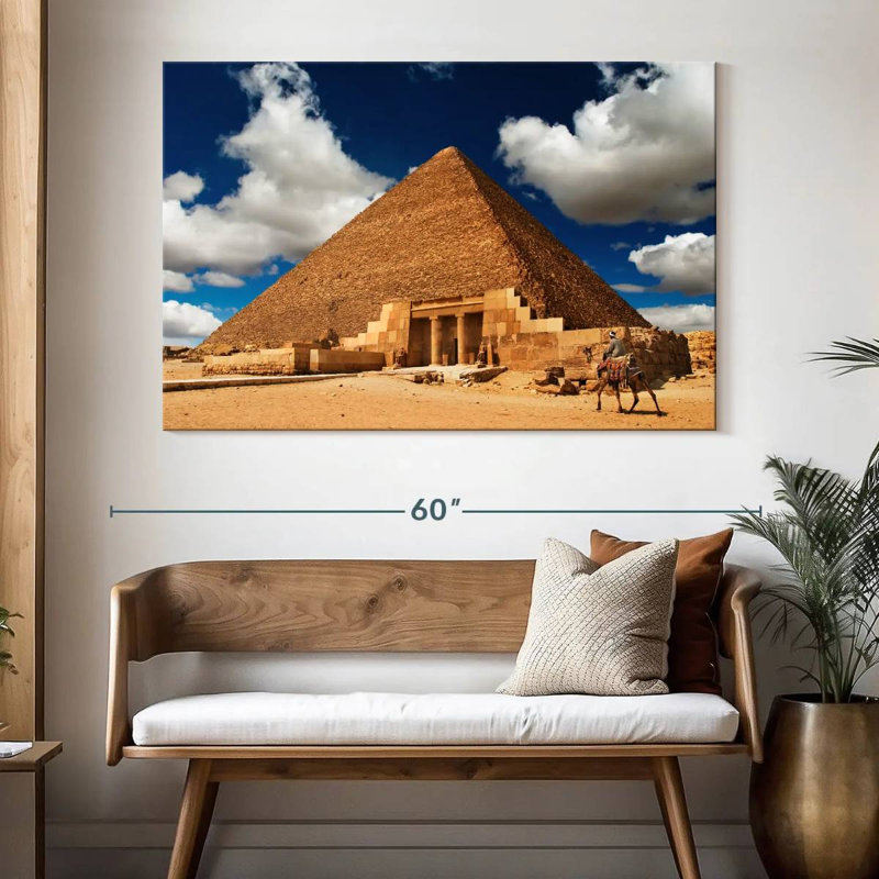 Adella Egyptian Pyramid, 34" H x 51" W
