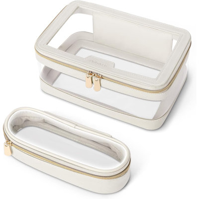 Clear Makeup Bag with Makeup Brush Bag
