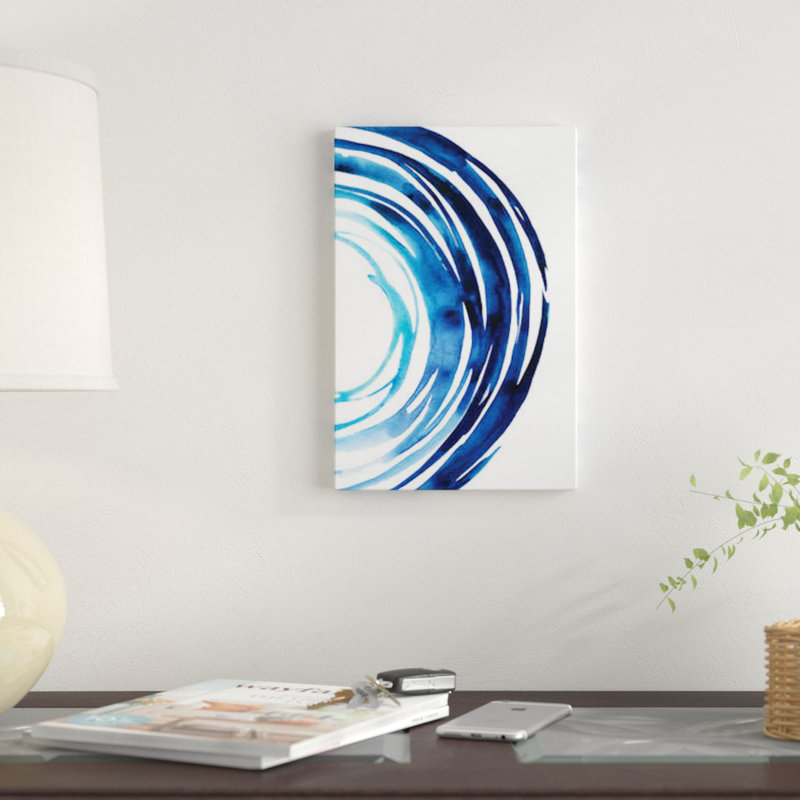 «Blue Vortex II», reproduction sur toile, H 18 po x l 12 po x P 1,5 po, Toile tendue, Pas de tapis