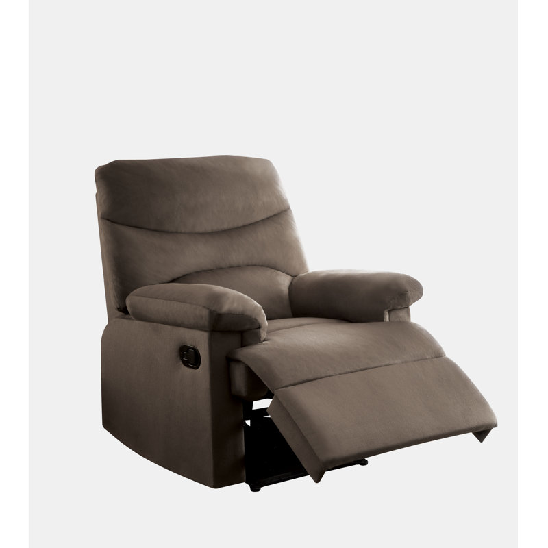 Astrea Upholstered Power Recliner, Light Brown Fabric