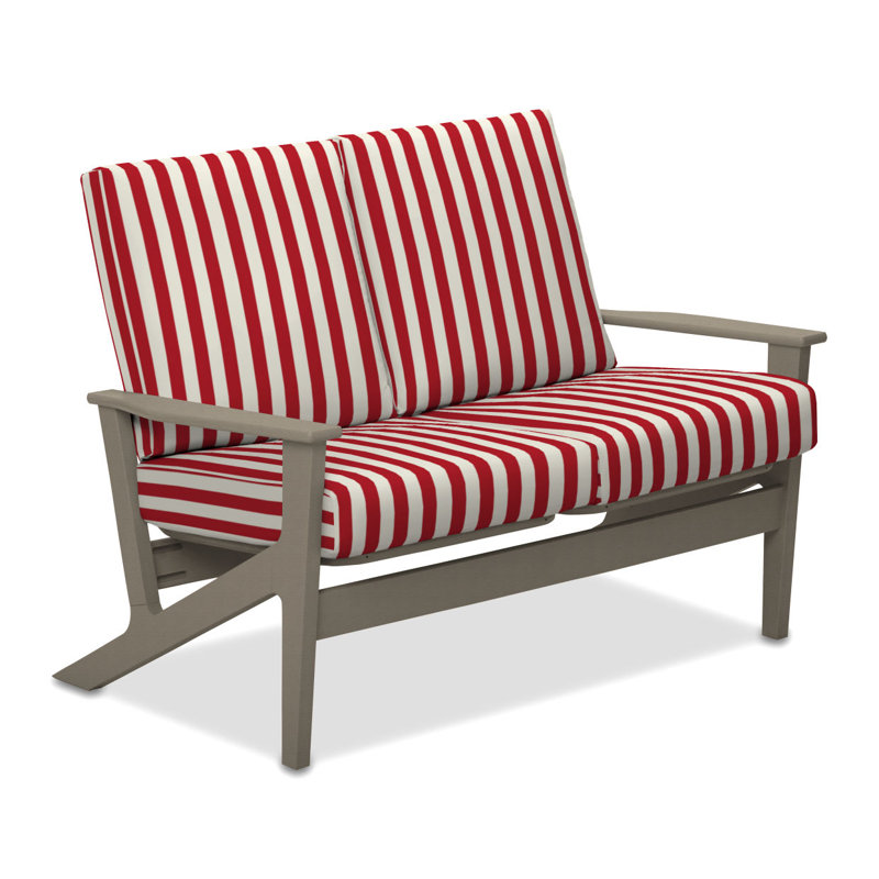 Chrisa 51.5'' Wide Loveseat with Cushions, Ross, Textured Desert