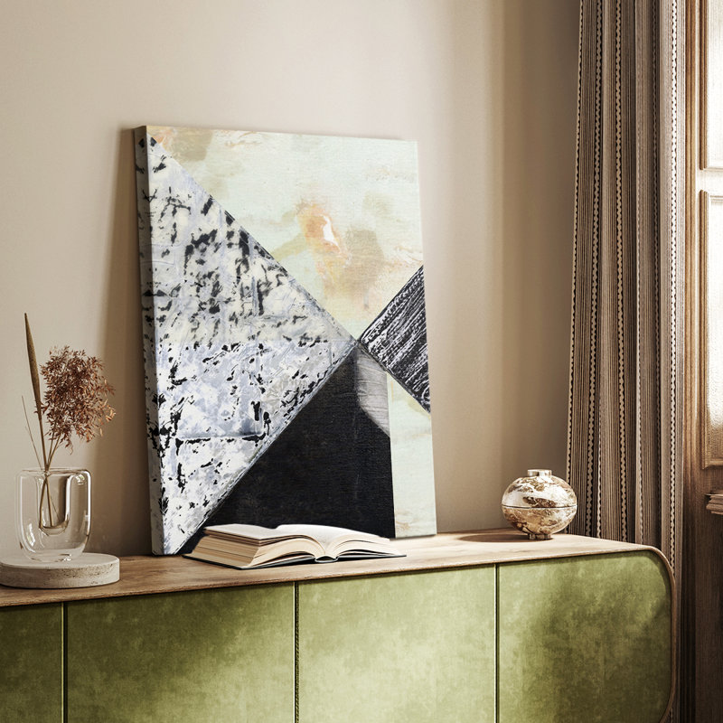 Tiles & Texture Abstract Angles I -Custom Wrapped Gallery Cavas, 27" H x 18" W