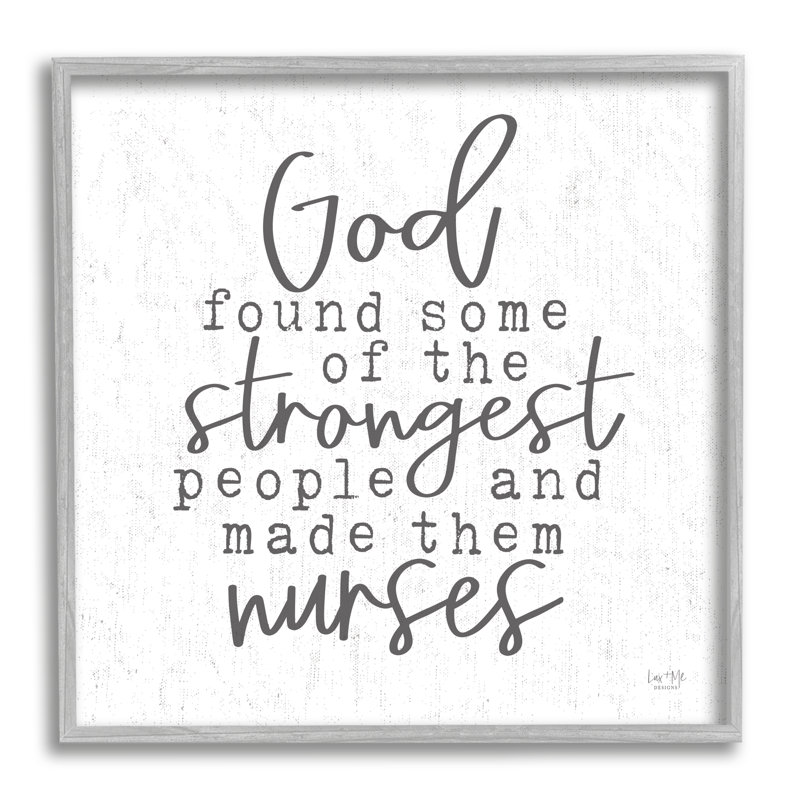 Axe-304-Wood Nurses Strongest People Expression par Lux + Me Designs, H 12 po x l 12 po x P 1,5 po