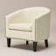 Fauteuil demi-tonneau capitonné en similicuir de 29 po Oscar-1573687687