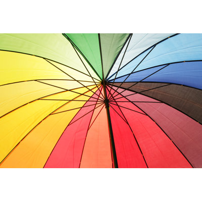 Under An Umbrella by Hidesy - Wrapped Canvas Print