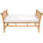Kerfoot Beige Fabric Solid Bamboo Wood Bench