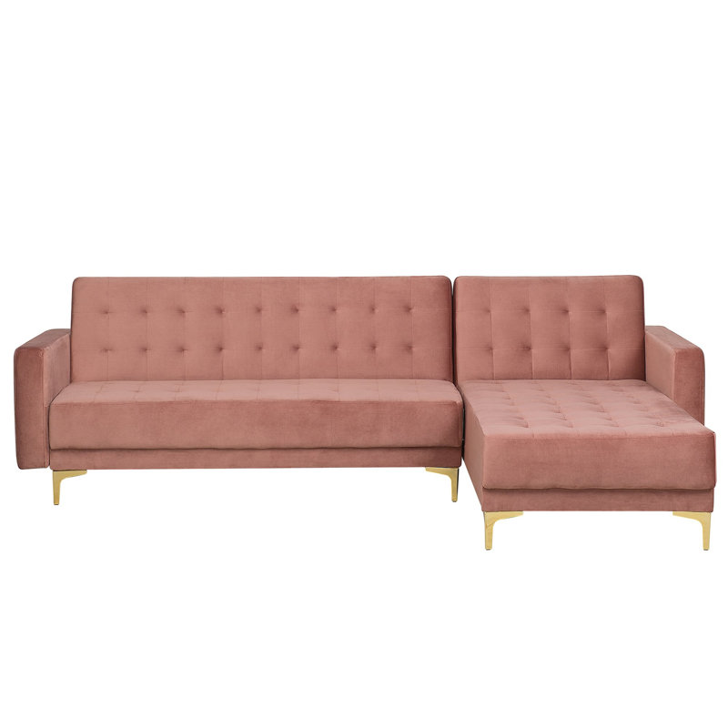 Prentice 4 Seater Sofa Bed, Right Hand Facing, Pink