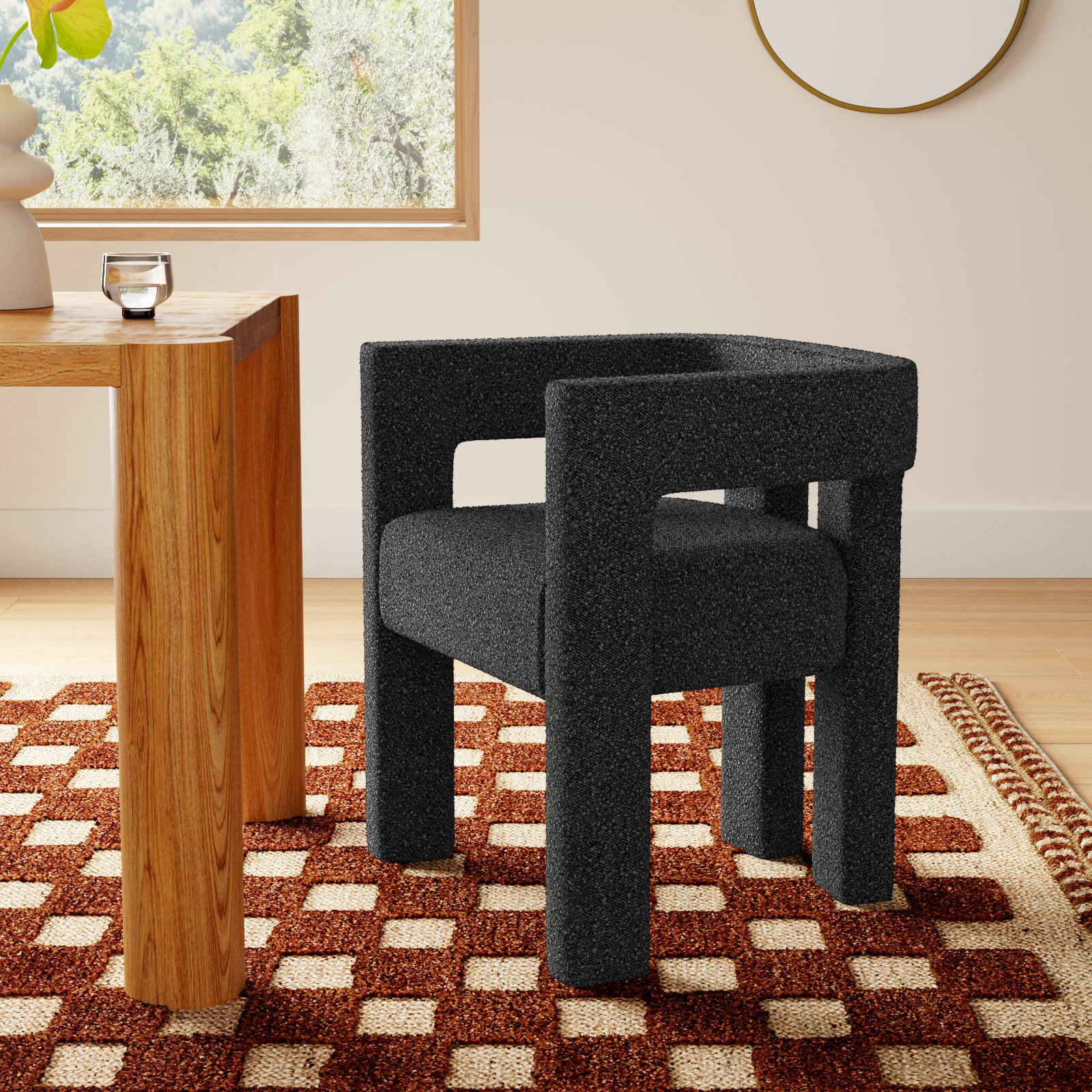 Cedernier Dining Armchair, Black