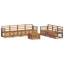 249 cm W Solid Wood Patio Corner Sofa Set