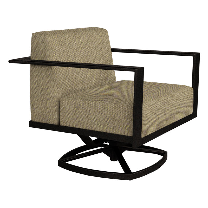 Studio Outdoor Rocker Chair, Carbon Black, Alcazar Redwood