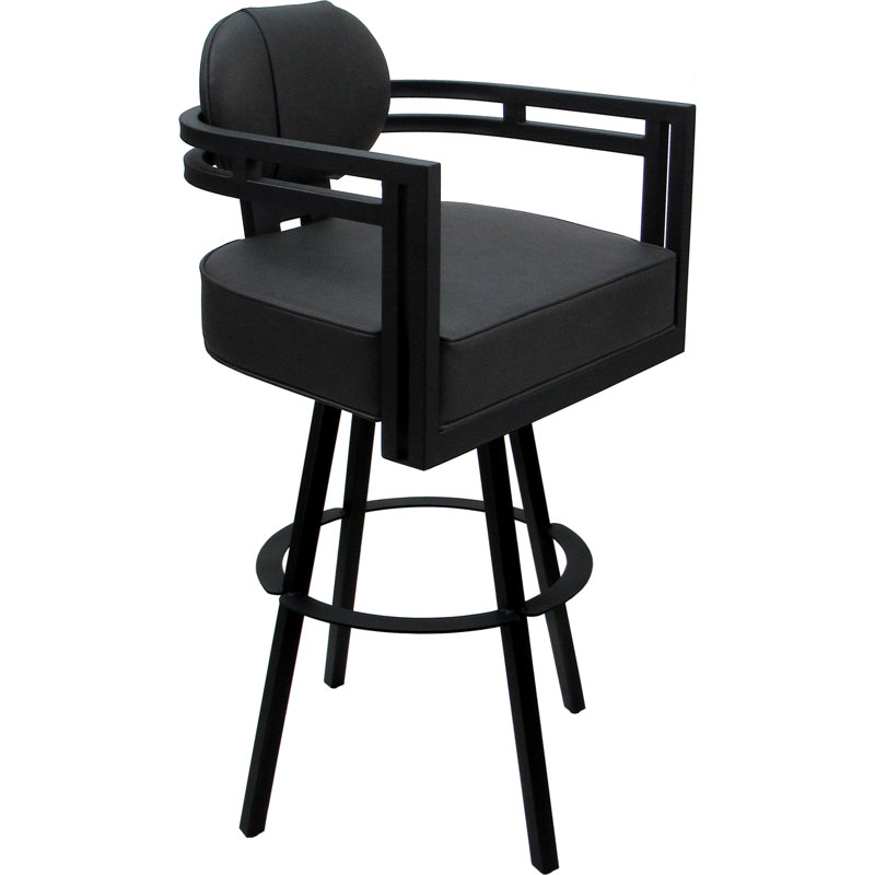 Gray Vinyl - Black - 26" Seat, Black, Gray/Vinyl