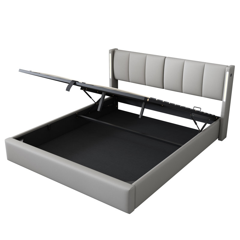 Metal Ottoman Storage Bed, Double (4'6)