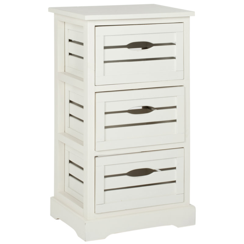 Regan Solid Wood Accent Chest, Distressed Cream