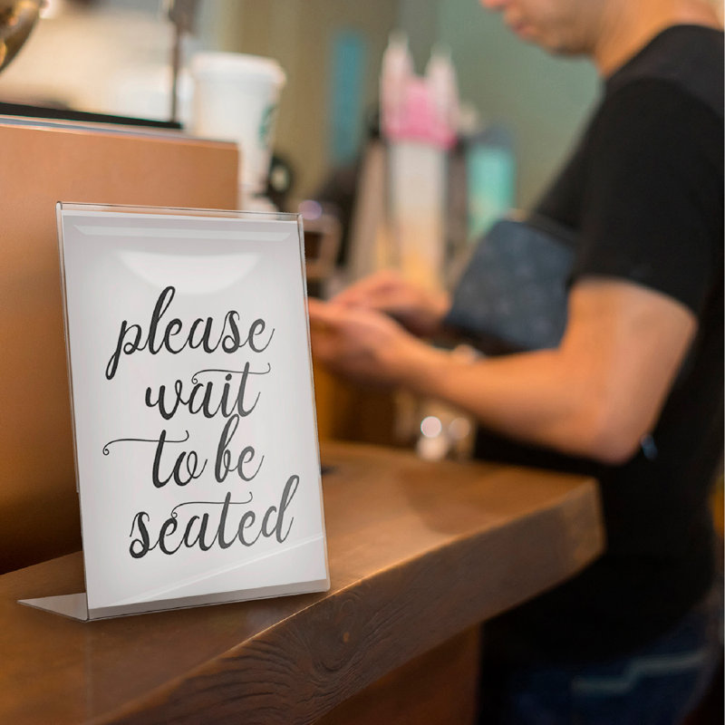 Stand-Up Slant-Back Menu Photo Sign Holder