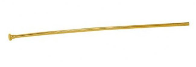 30" Flat Closet Supply, Polished Brass