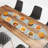 Rotating Plastic Dining Table Manual Swivel Adjustable Food Serving Train-98175130