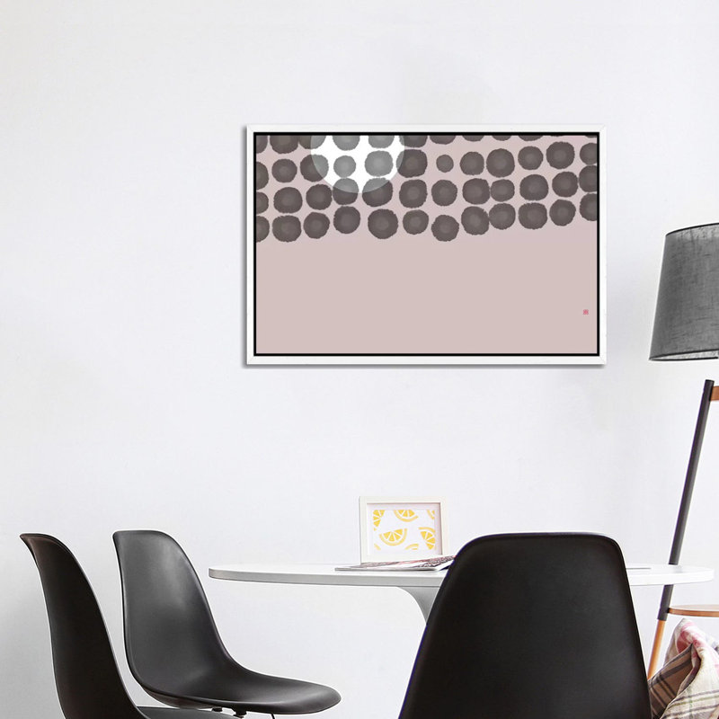 Hidden Moon N° 3 (Behind Clouds) 1 Piece Wall Art on Canvas, 66.04cm H x 101.6cm W x 3.81cm D, White Floater Framed