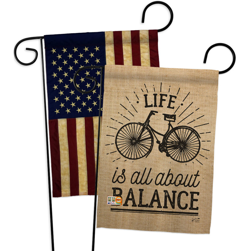 Drapeau de jardin à 2 côtés en polyester 18 x 13 po