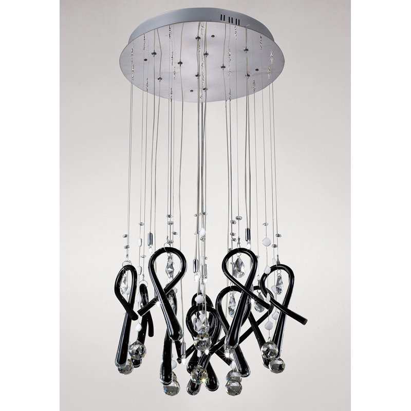 10 - Light Chandelier, Antique Brass