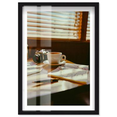 Morning Planning Shadowbox Print Photography Prints by Notoriart, Black Frame, 24 x 36